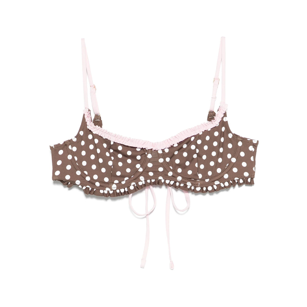 Frankies Bikinis Nylon Beachwear - Brown, White | Wanan Luxury