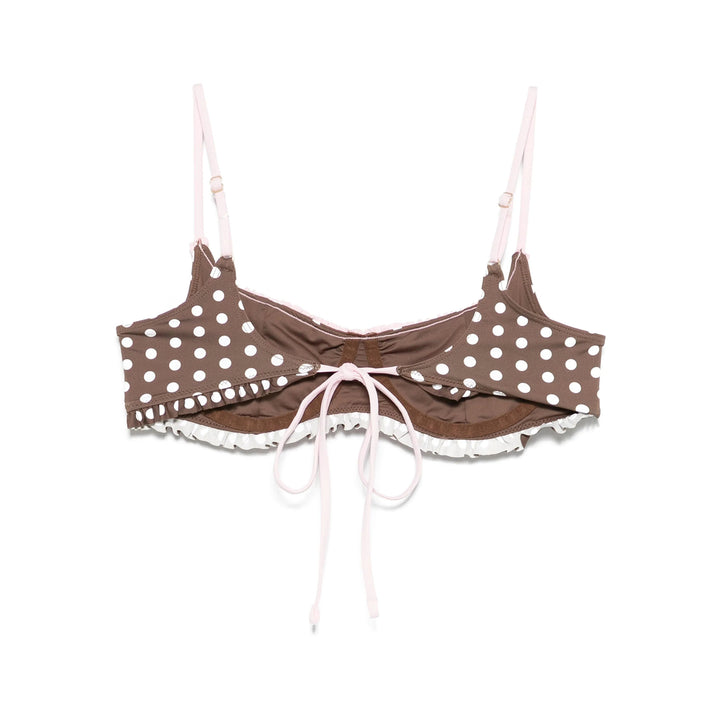 Frankies Bikinis Nylon Beachwear - Brown, White | Wanan Luxury