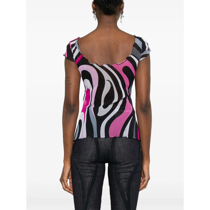 Pucci Top - Nero, Rosa | Wanan Luxury