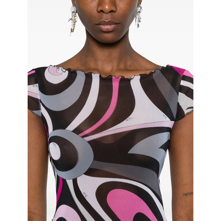 Pucci Top - Nero, Rosa | Wanan Luxury