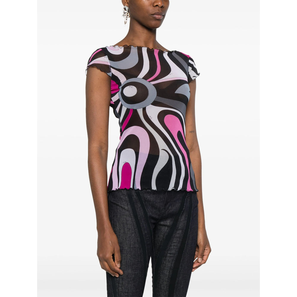Pucci Top - Nero, Rosa | Wanan Luxury