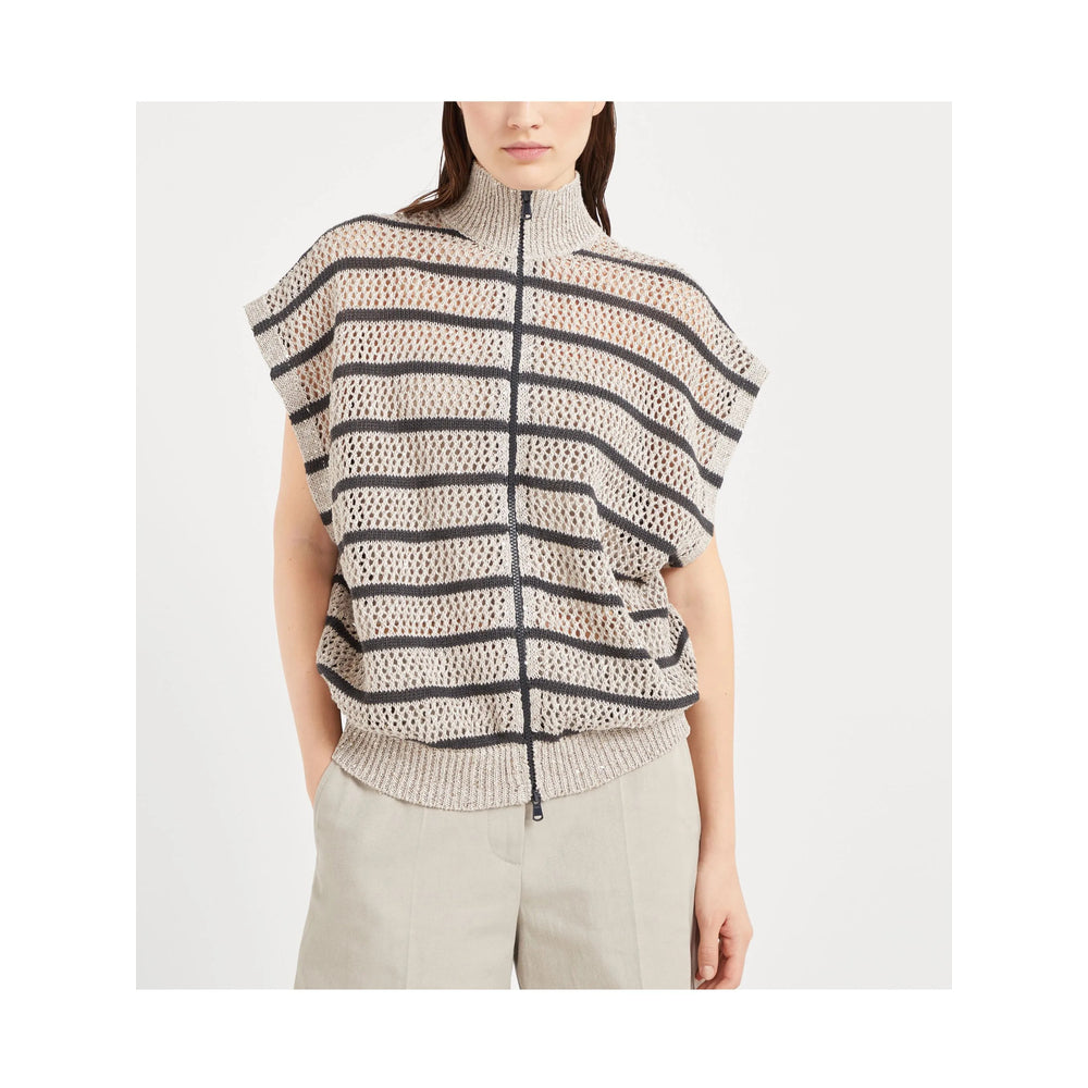 Brunello Cucinelli Neutral  Gray Sweaters - Neutral, Gray | Wanan Luxury