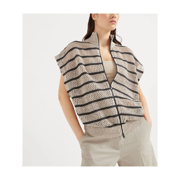 Brunello Cucinelli Neutral  Gray Sweaters - Neutral, Gray | Wanan Luxury