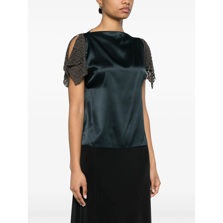 Baserange Top - Blu, Marrone | Wanan Luxury