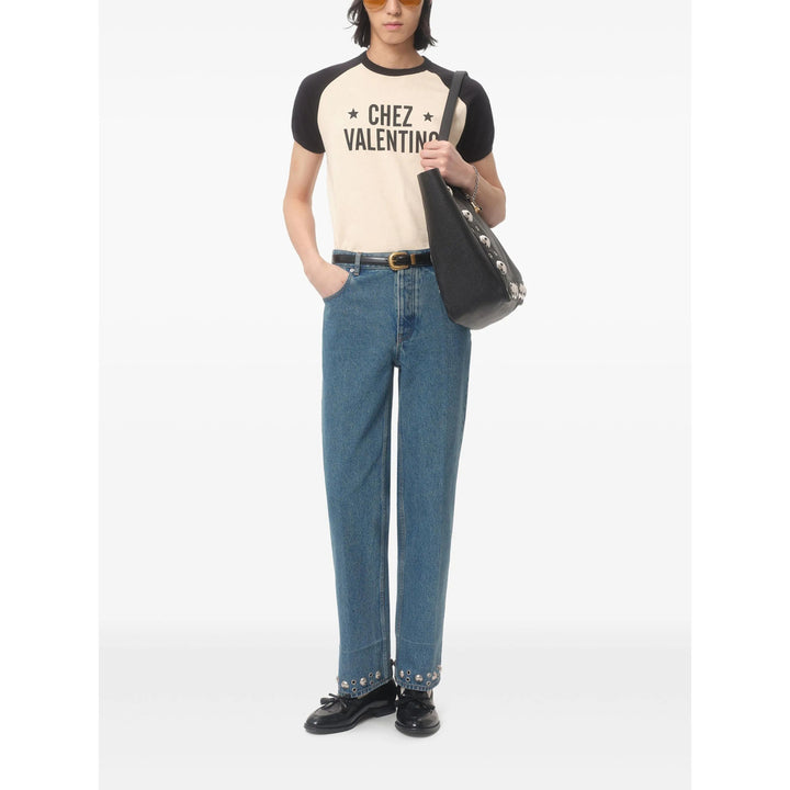 Valentino T Shirts - Neutral, Black | Wanan Luxury