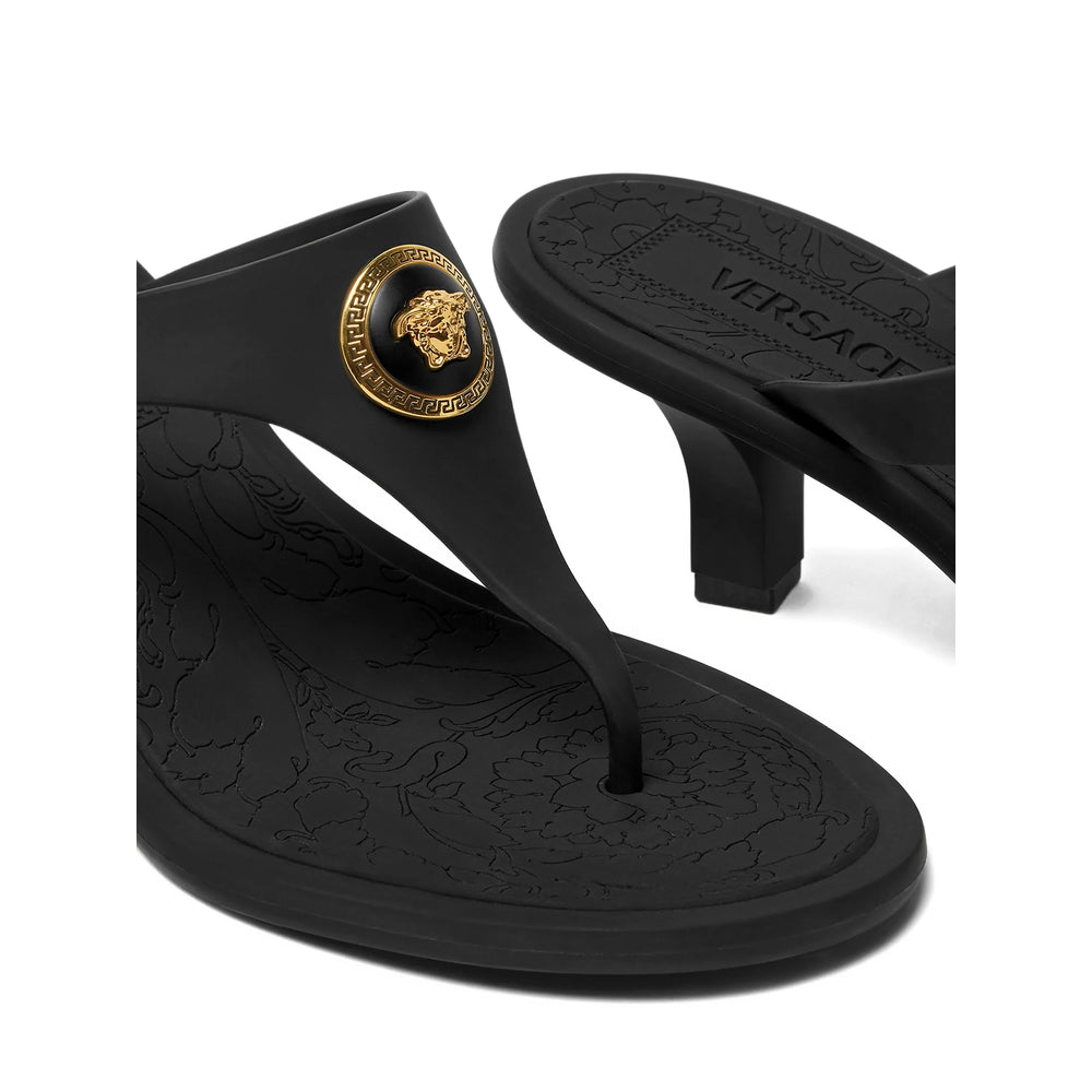 Versace Sandals - Black, Gold | Wanan Luxury