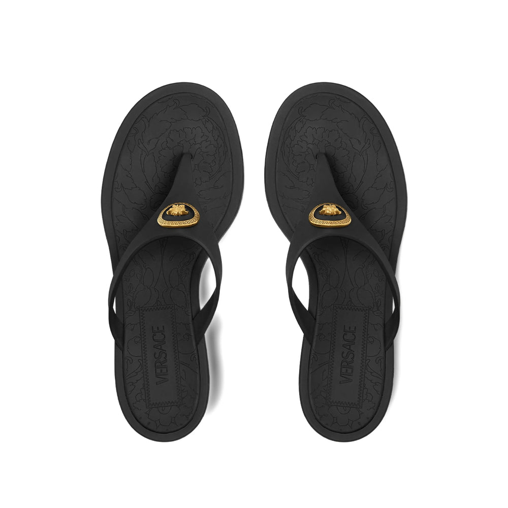 Versace Sandals - Black, Gold | Wanan Luxury