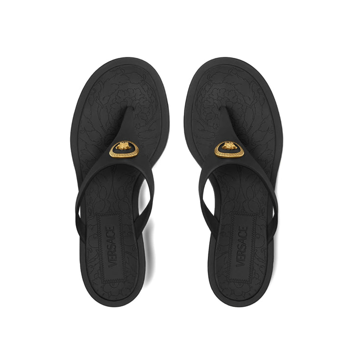 Versace Sandals - Black, Gold | Wanan Luxury