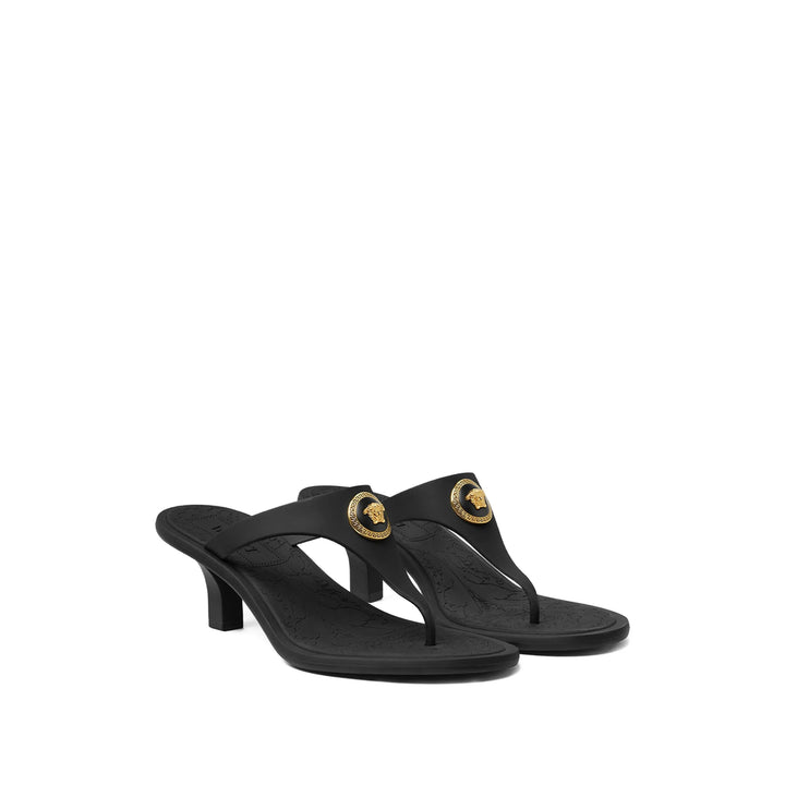 Versace Sandals - Black, Gold | Wanan Luxury