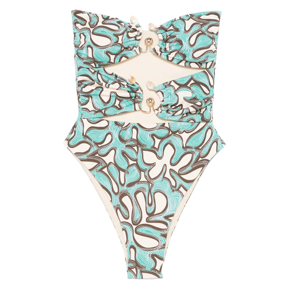 Malina Beachwear - Neutral, Green | Wanan Luxury