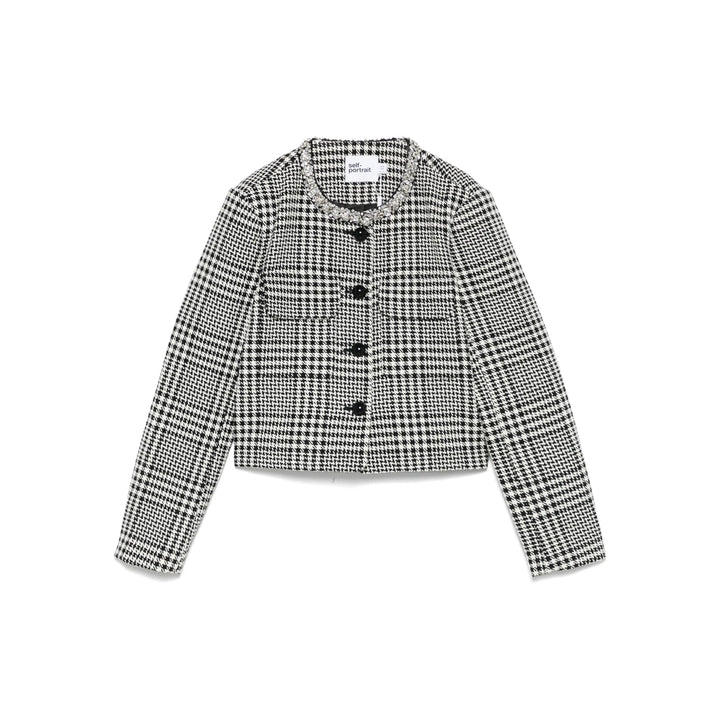 Self-Portrait Jackets - Black, White | Wanan Luxury