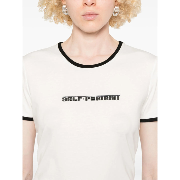 Self-Portrait T Shirts - White | Wanan Luxury