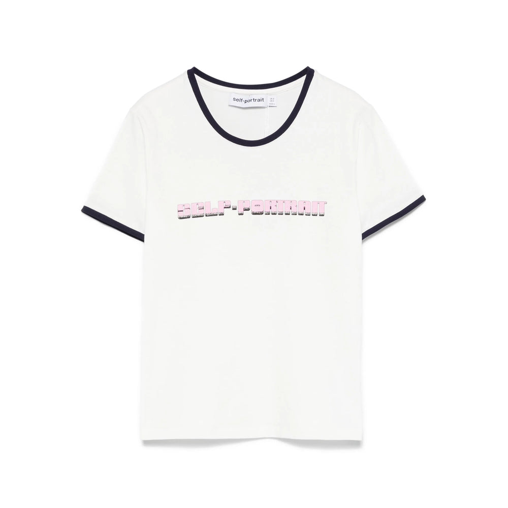 Self-Portrait T Shirts - White | Wanan Luxury