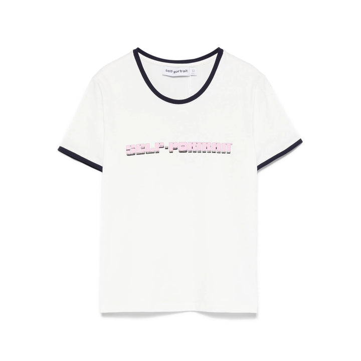 Self-Portrait T Shirts - White | Wanan Luxury