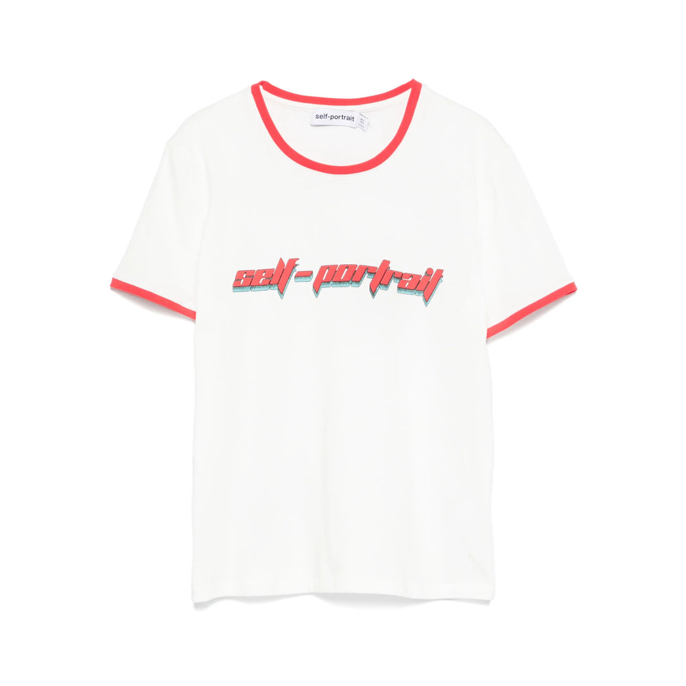 Self-Portrait T Shirts - White | Wanan Luxury