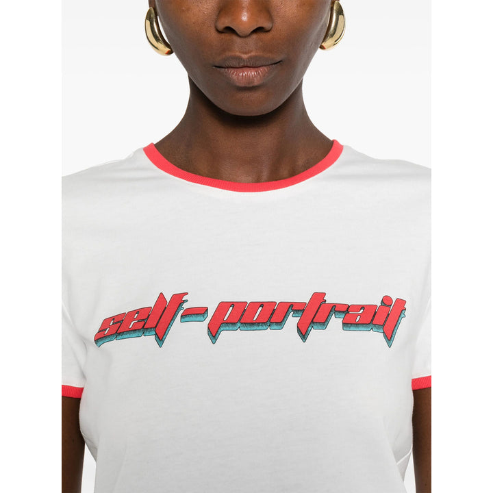 Self-Portrait T Shirts - White | Wanan Luxury