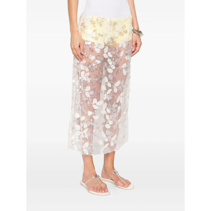 Siedres Skirts - Yellow, White | Wanan Luxury