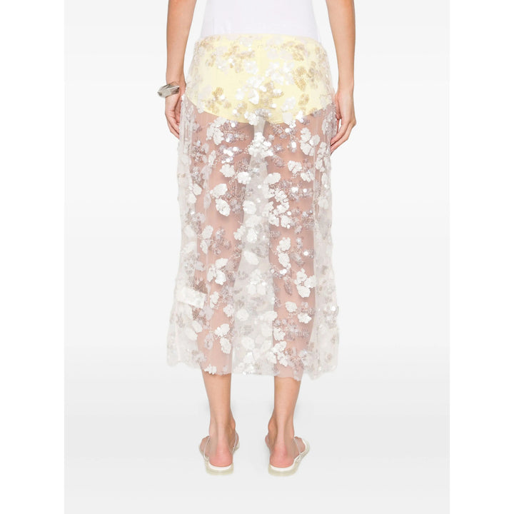 Siedres Skirts - Yellow, White | Wanan Luxury