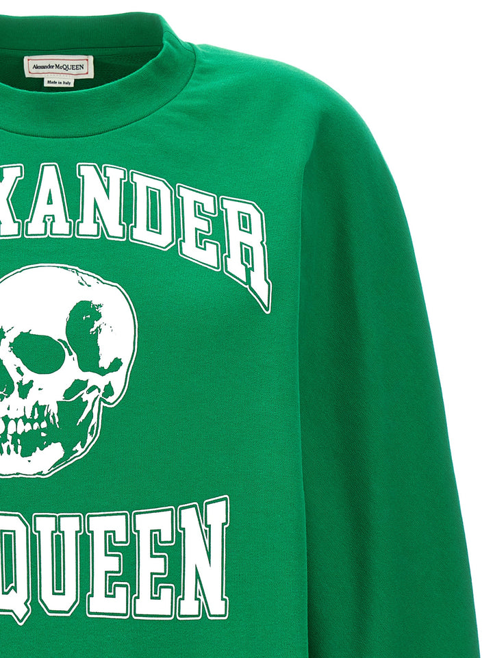 Varsity Skull Sweatshirt Green