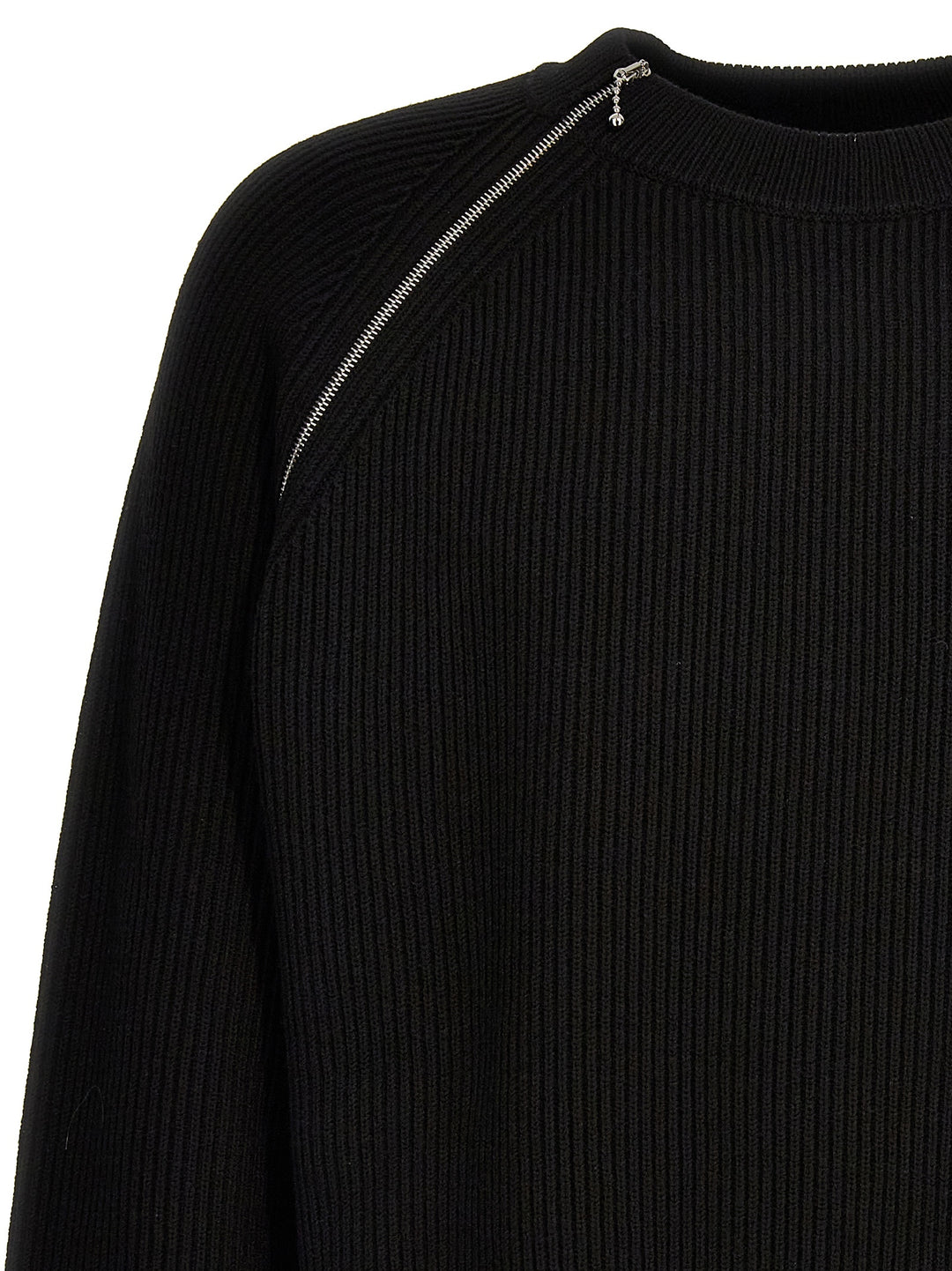 Zip Detail Sweater Sweater, Cardigans Black