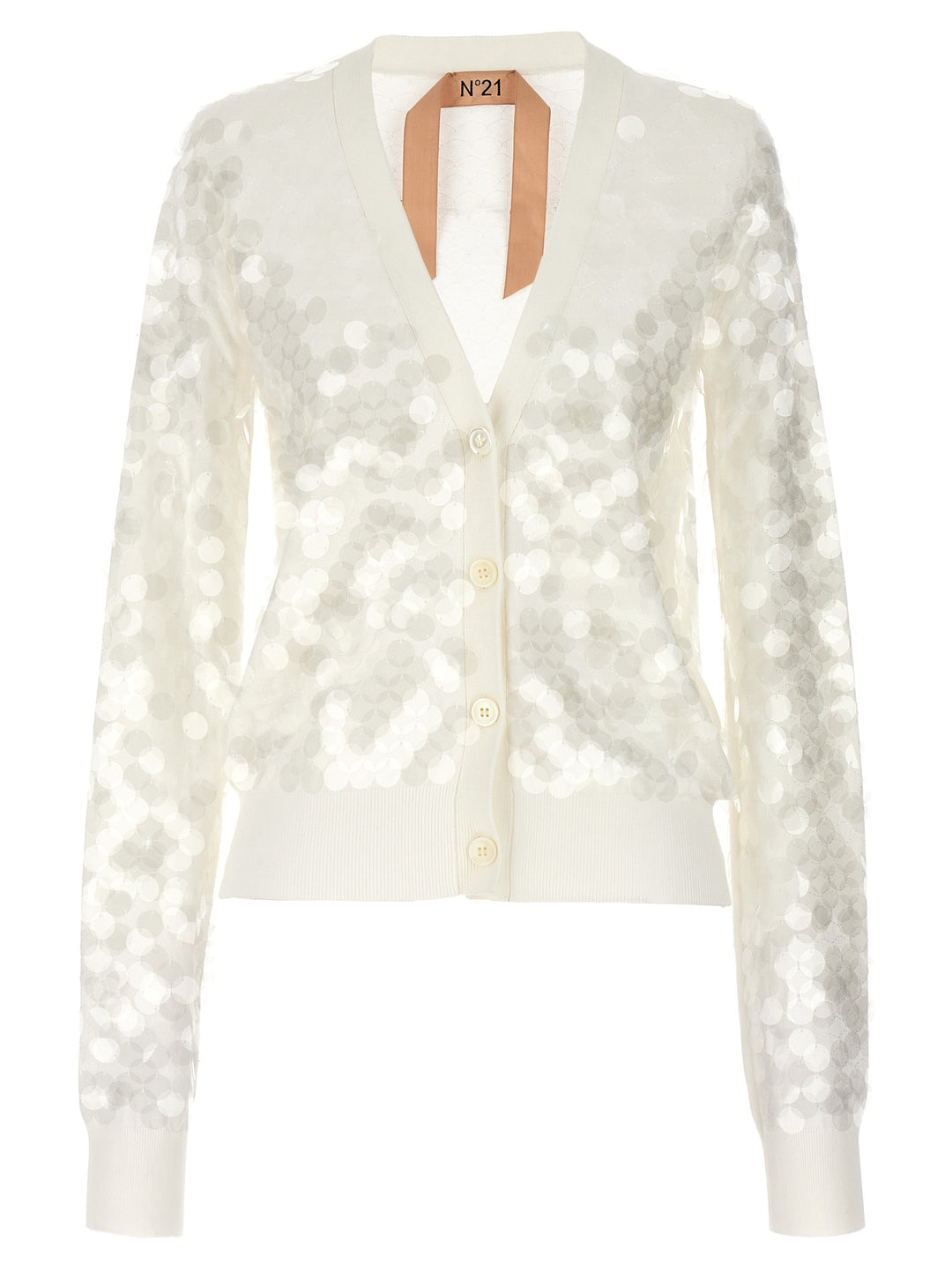 Sequin Cardigan Sweater, Cardigans White