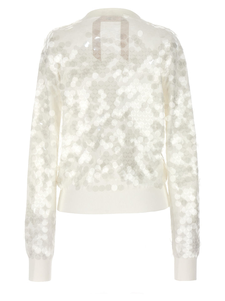 Sequin Cardigan Sweater, Cardigans White