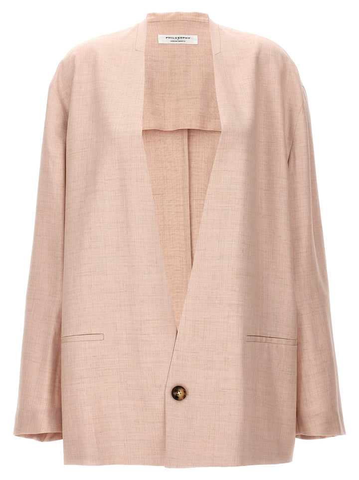 Single-Breasted Blazer Blazer And Suits Pink