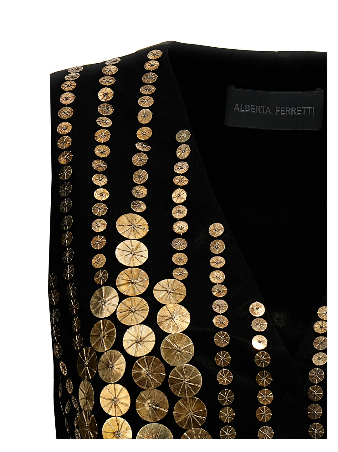 Sequin Vest Gilet Black