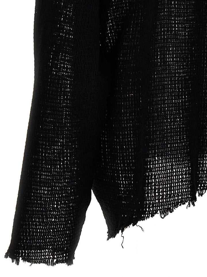 Zip Up Mesh Sweater, Cardigans Black