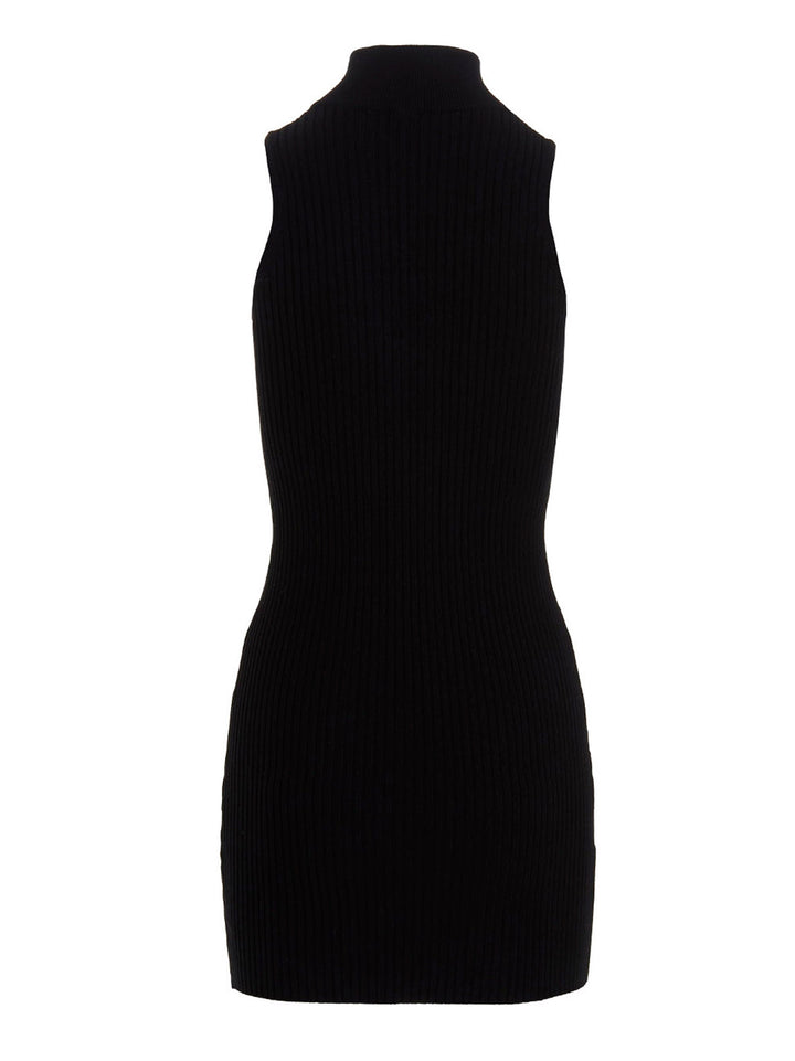 Ribbed Knit Dress Dresses Black