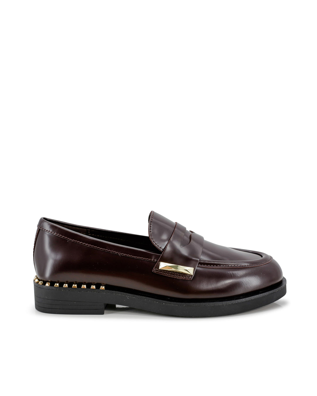 Mocassino In Pelle Bordeux Moccasin Marrone