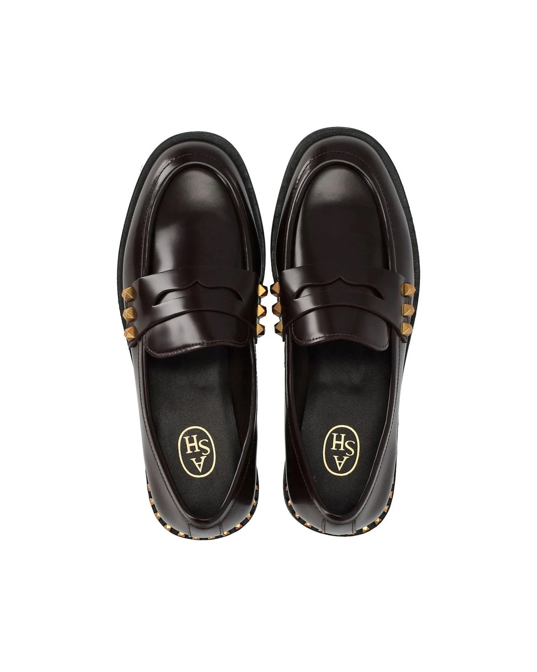 Mocassino In Pelle Bordeux Moccasin Marrone
