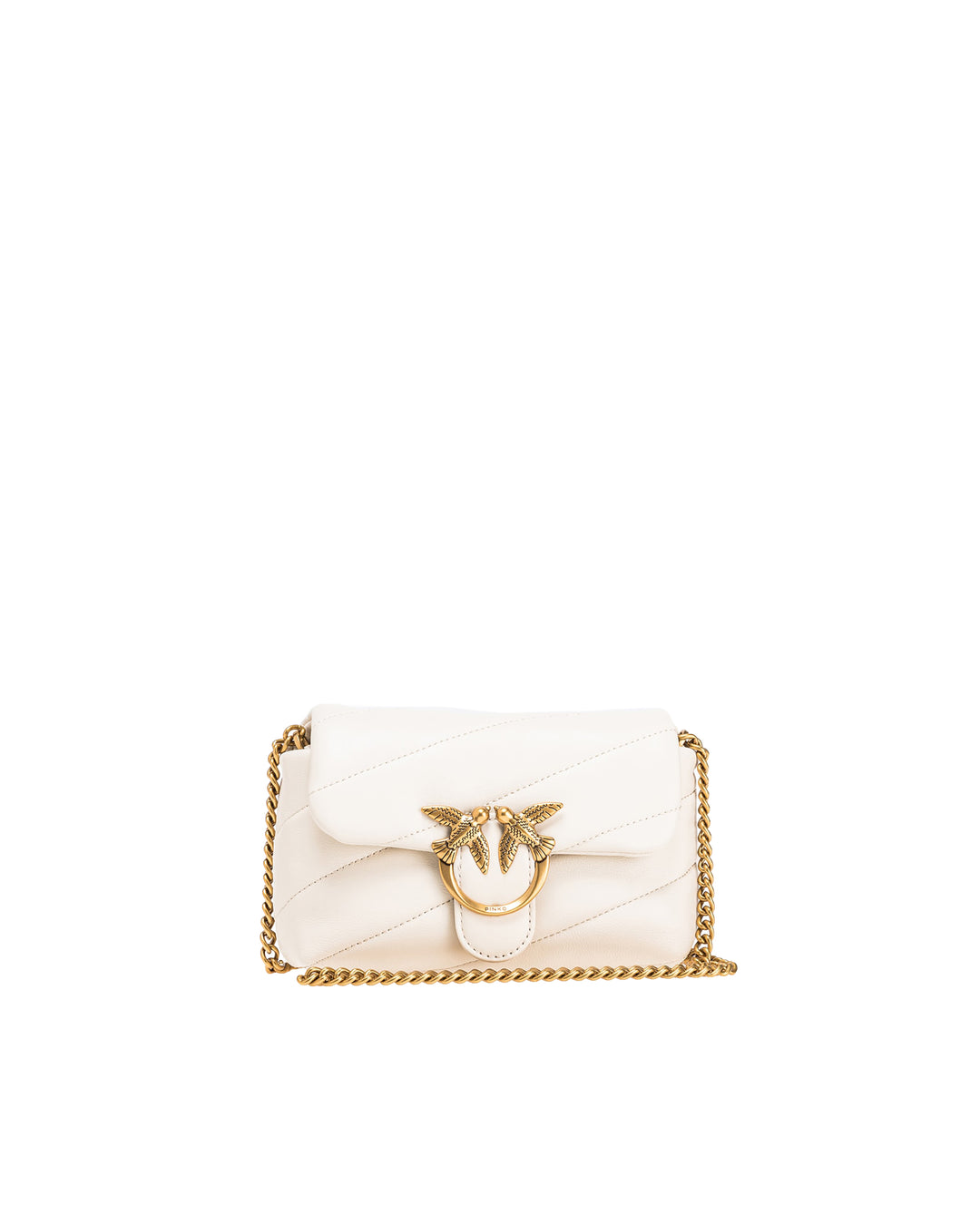 Baby Love Bag Puff Maxi Quilt White/Gold Shoulder Bag Bianco