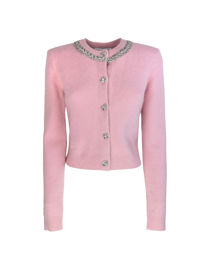 Con Applicazioni In Strass Cardigan Rose