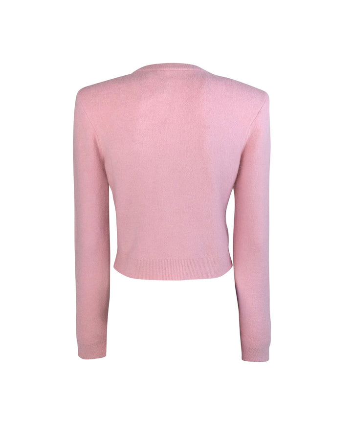 Con Applicazioni In Strass Cardigan Rose