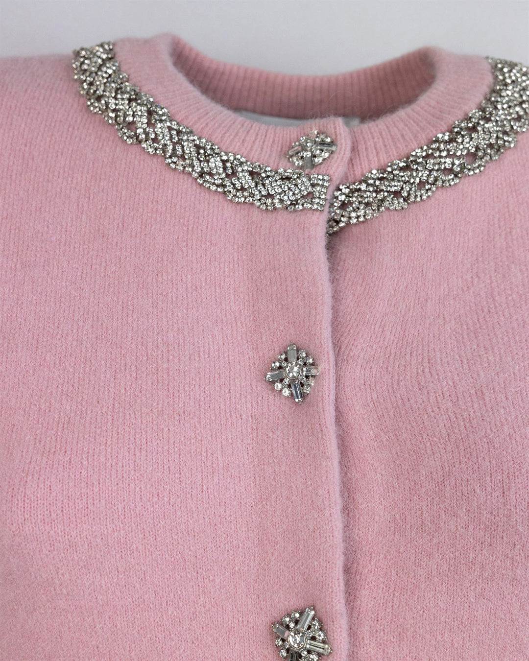 Con Applicazioni In Strass Cardigan Rose