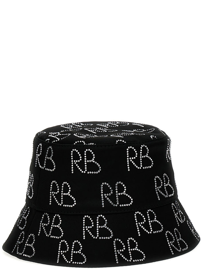 Sequin Logo Bucket Hat Hats Black