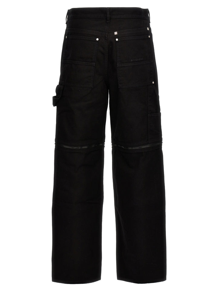 Zip Off Carpenter Jeans Black