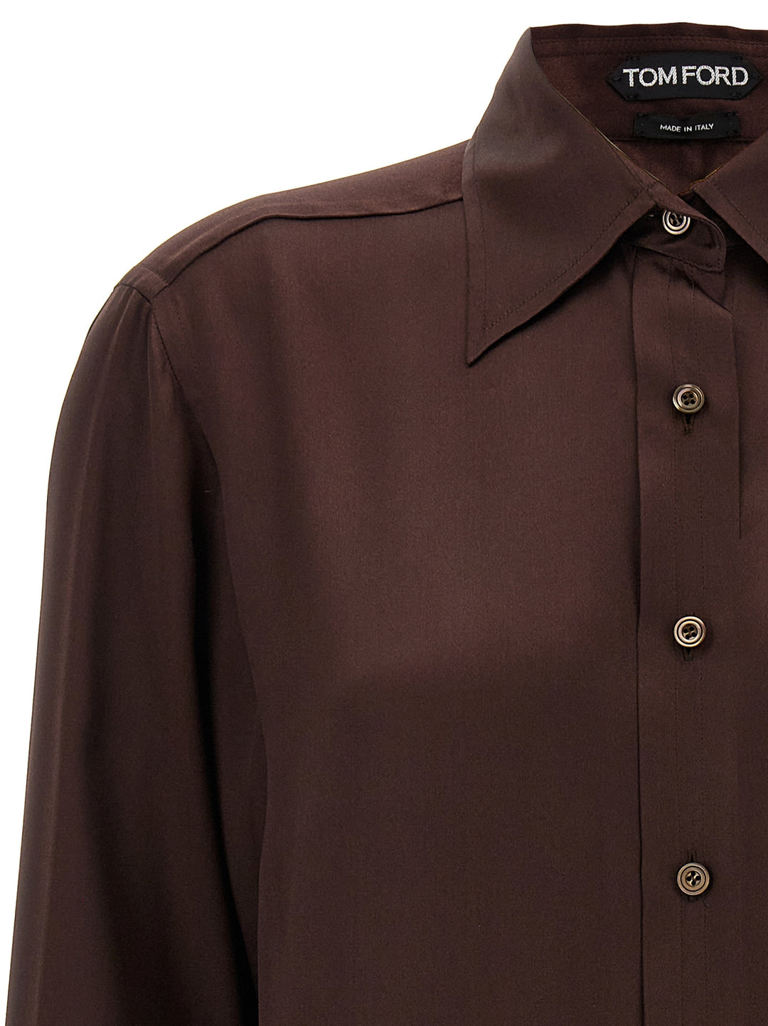 Silk Shirt Shirt, Blouse Brown