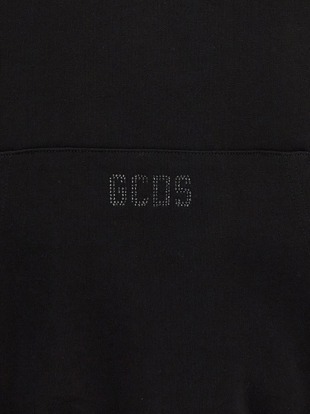 Sequin Logo Hoodie Sweatshirt Black