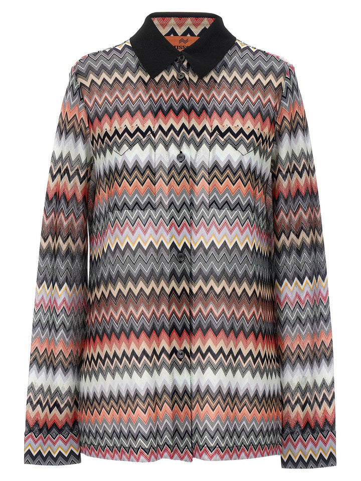 Zigzag Shirt Shirt, Blouse Multicolor