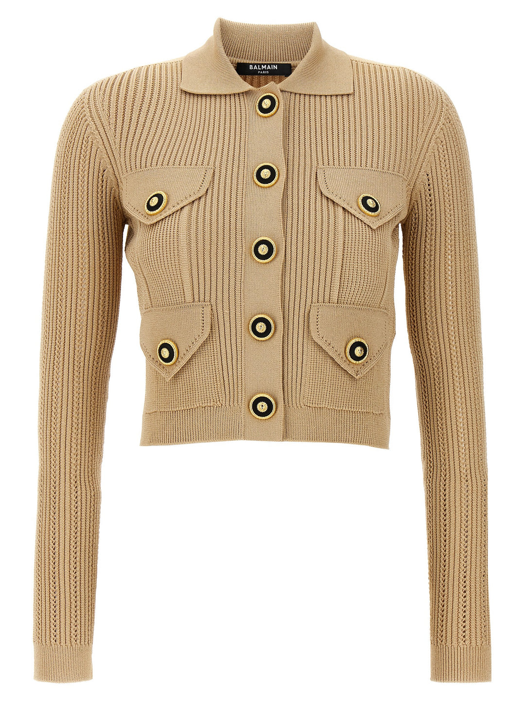 Ribbed Cardigan Sweater, Cardigans Beige