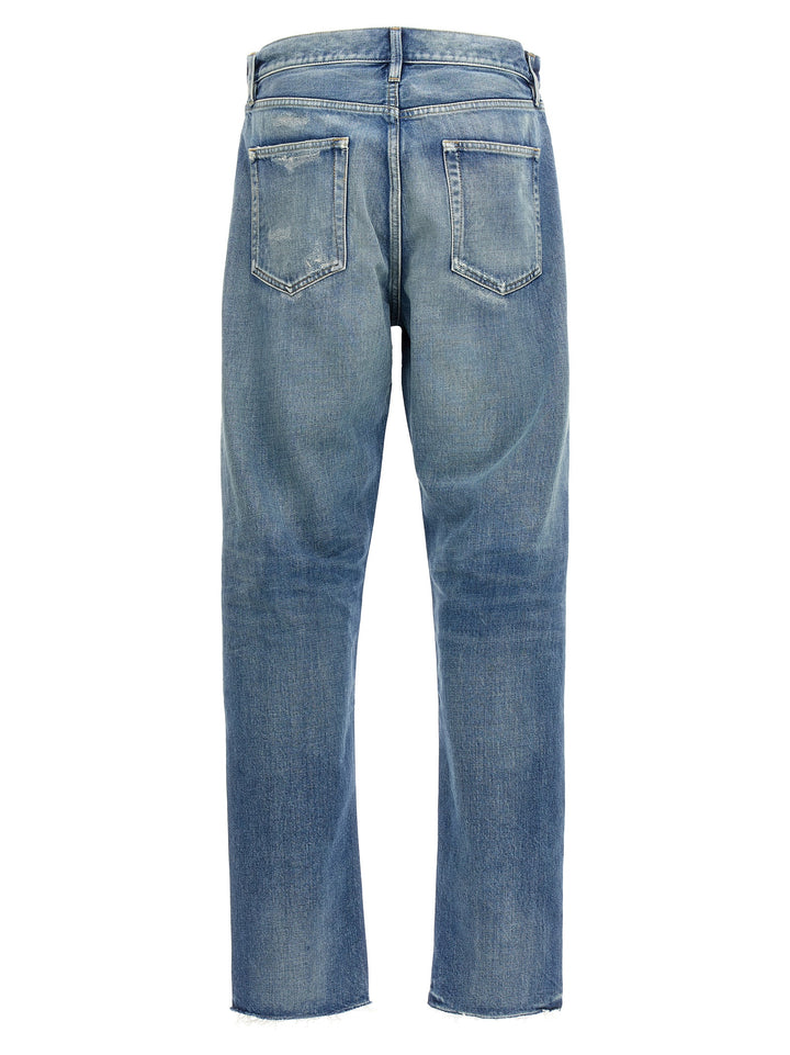 Straight 5 Pocket Jeans Blue