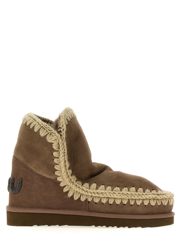 Eskimo 18 Glitter Logo Boots, Ankle Boots Brown