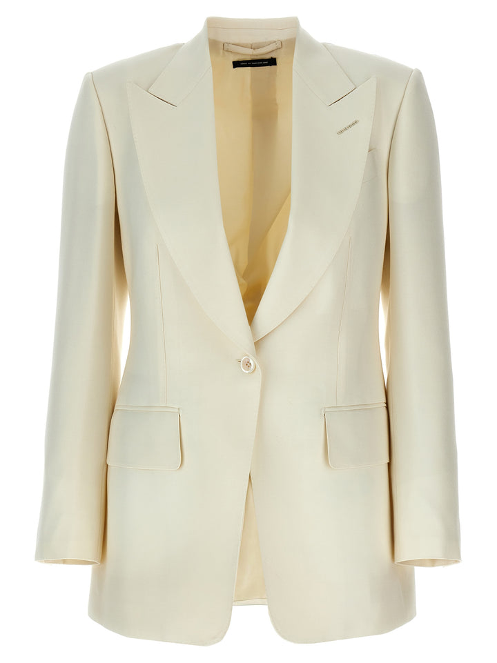 Single-Breasted Blazer Blazer And Suits White