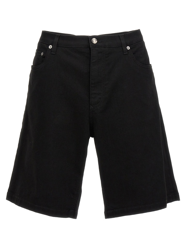 Stretch Denim Bermuda Shorts Bermuda, Short Black