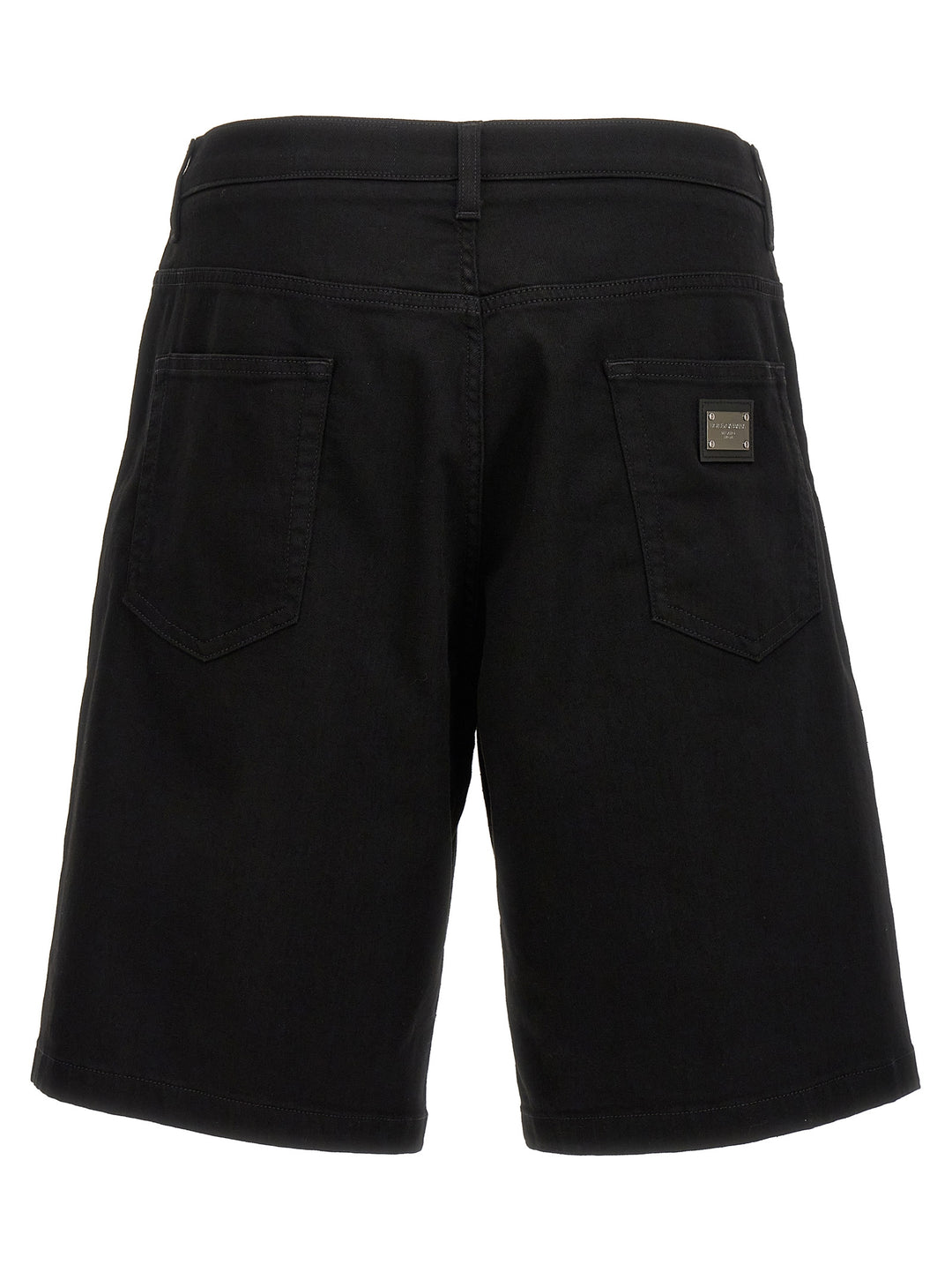 Stretch Denim Bermuda Shorts Bermuda, Short Black