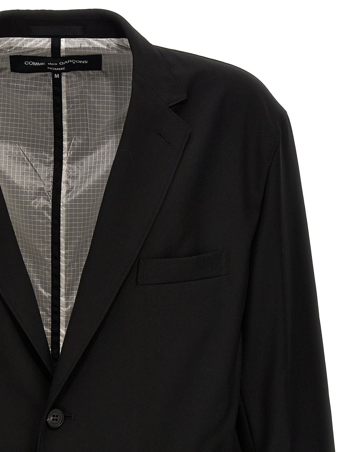 Single-Breasted Drawstring Blazer Black