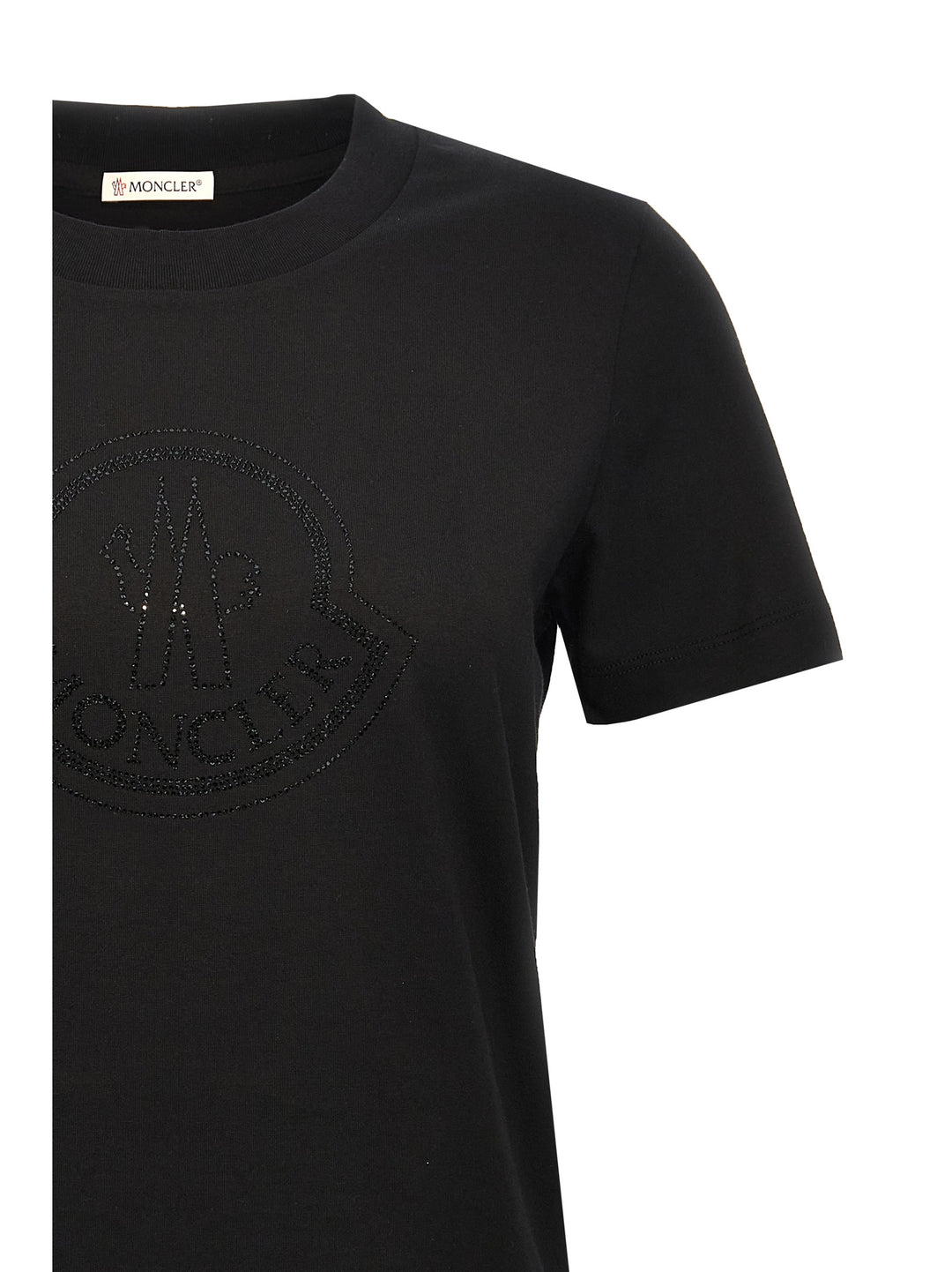 Rhinestone Logo T-Shirt Black