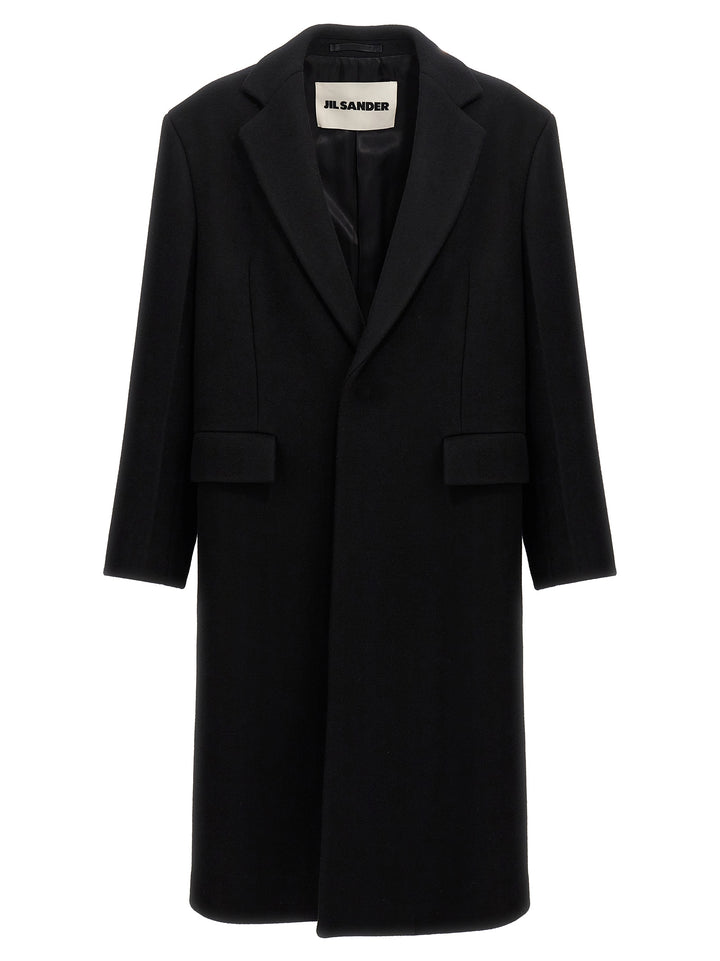 Single-Breasted Coat Coats, Trench Coats Black